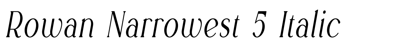 Rowan Narrowest 5 Italic